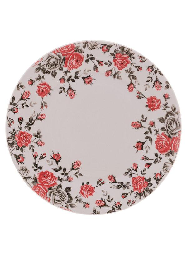 Lar e Lazer - Prato Raso de Porcelana Pink 2