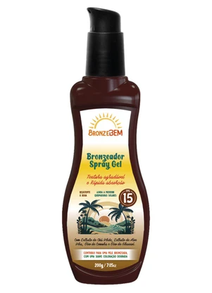 Lar e Lazer - Bronzeador Spray Gel 200g Fps15 - LAR E LAZER