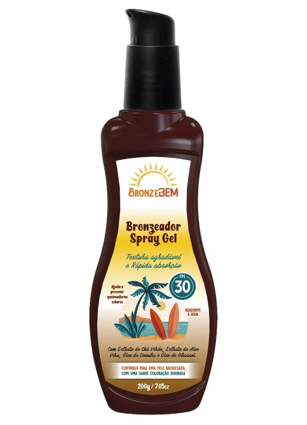 Lar e Lazer - Bronzeador Spray Gel 200g Fps30
