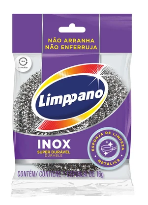 Lar e Lazer - Esponja de Limpeza Aço Inox - LAR E LAZER