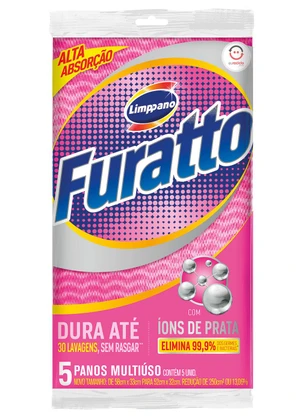 Lar e Lazer - Pano Multiuso Rosa 5 Peças - LAR E LAZER