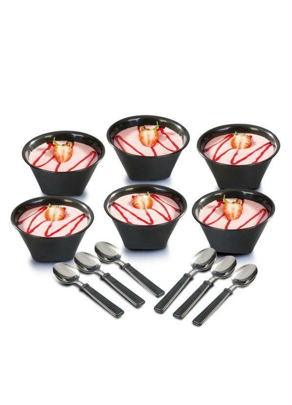 Lar e Lazer - Kit 12 Peças Sobremesa Preta