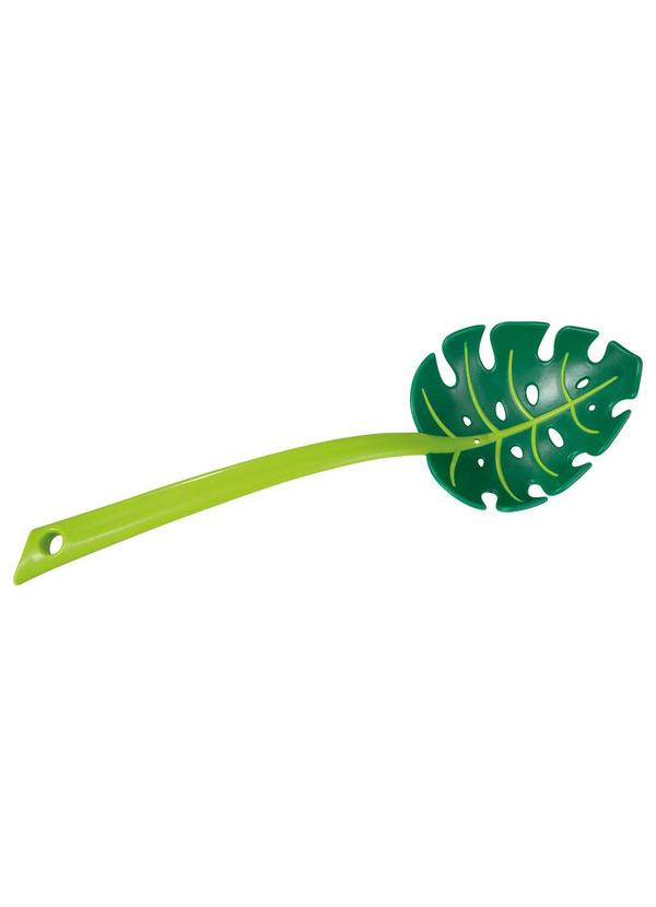 Lar e Lazer - Escumadeira Folha Plástico Verde 1 Peça 2