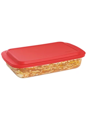 Marinex - Lasanheira com Tampa Em Vidro 3,7 L - MARINEX