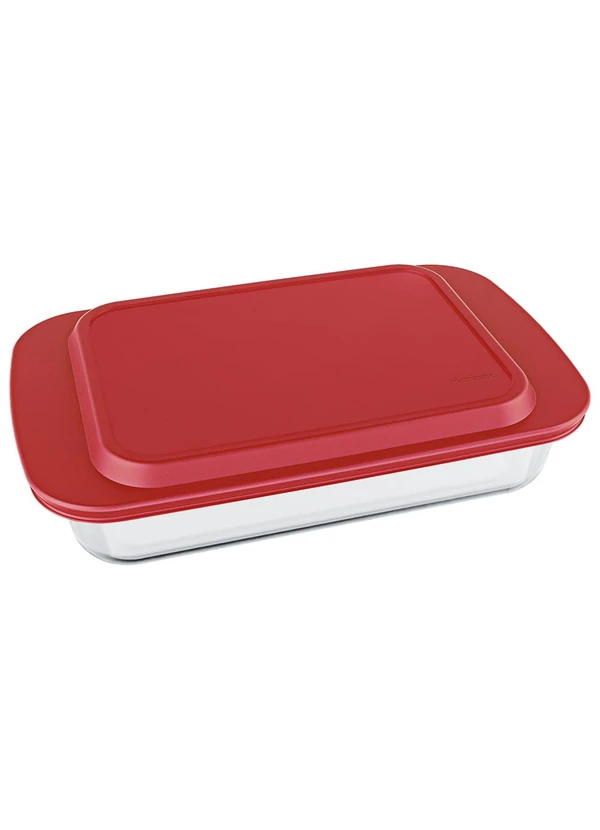 Marinex - Lasanheira com Tampa Em Vidro 3,7 L