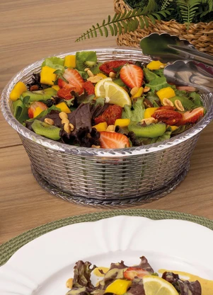 Lar e Lazer - Saladeira Trançada Em Acrílico - LAR E LAZER