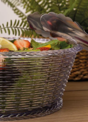 Lar e Lazer - Saladeira Trançada Em Acrílico - LAR E LAZER