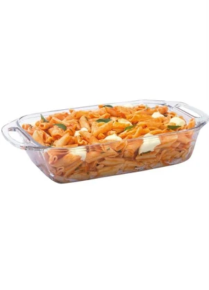 Marinex - Assadeira Retangular com Alça Em Vidro 2,7 L - MARINEX