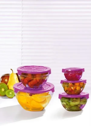 Mundo Lar - Kit Tigelas Roxo 5 Peças - MUNDO LAR