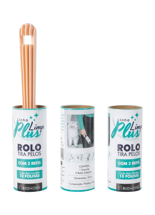 Mundo Lar - Kit Rolo Tira Pelo com 2 Refis 2