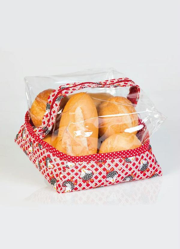 Lar e Lazer - Cesta para Pão Marilou Vermelha 1 Peça