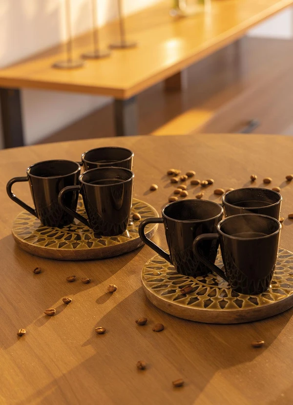Lar e Lazer - Conjunto Xícaras Pretas
