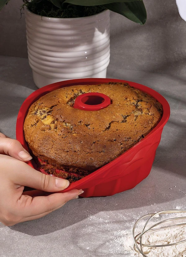 Mundo Lar - Forma de Silicone para Bolo Médio Vermelho 2