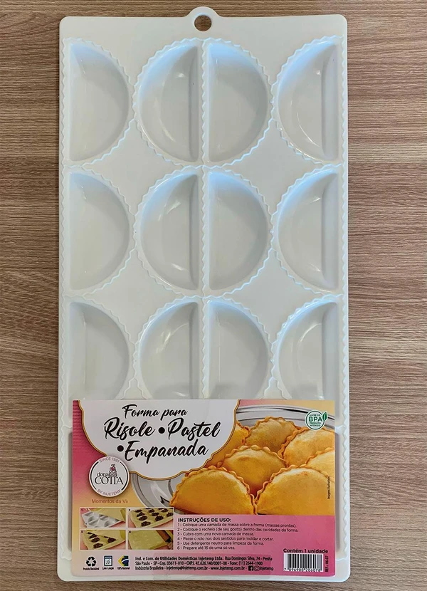Lar e Lazer - Forma Pastel/Risole/Empanadas Branco 3