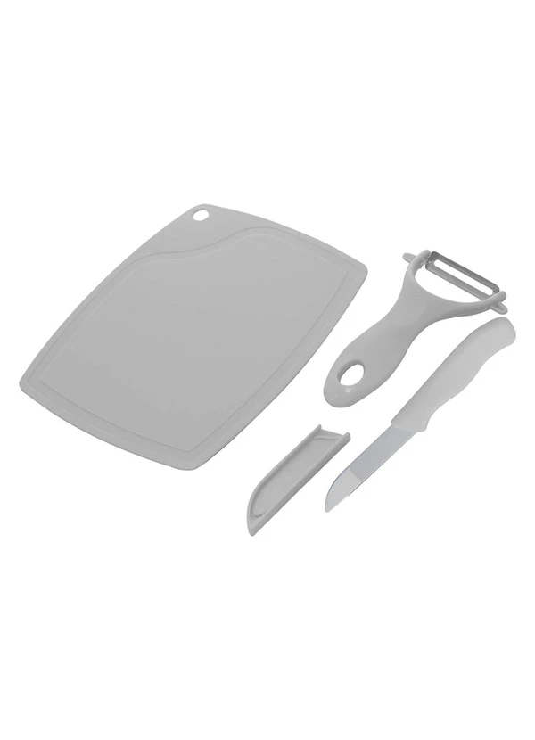 Lar e Lazer - Kit 3 Peças Tábua, Descascador e Faca com Protetor 1