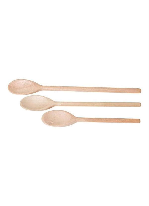 Lar e Lazer - Kit Colheres Madeira 3 Peças 2