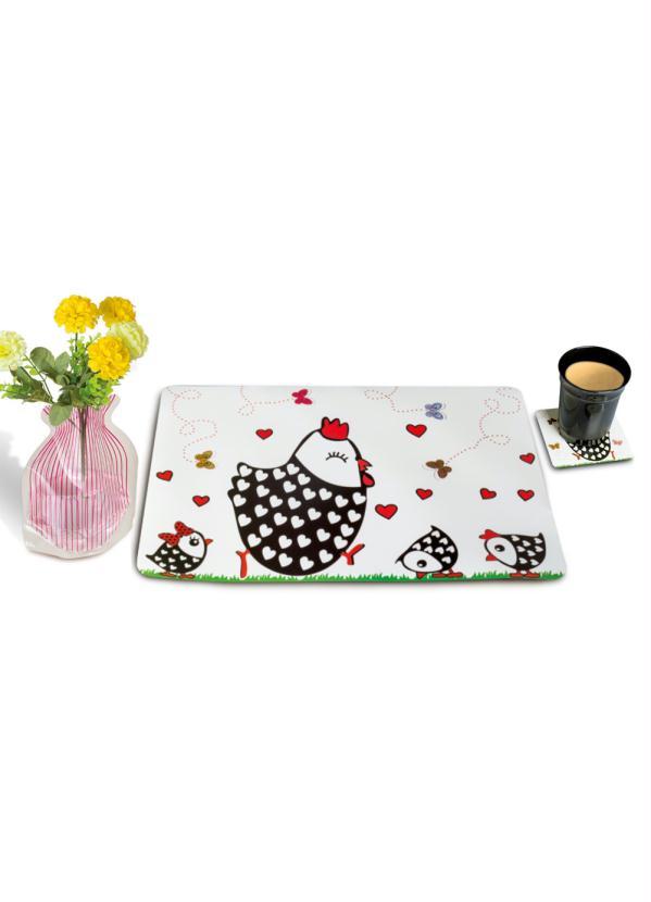 Lar e Lazer - Kit Jogo Americano Galinha