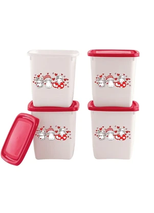 Giplas - Kit Potes Quadrados Altos Gatinhos 4 Peças - GIPLAS