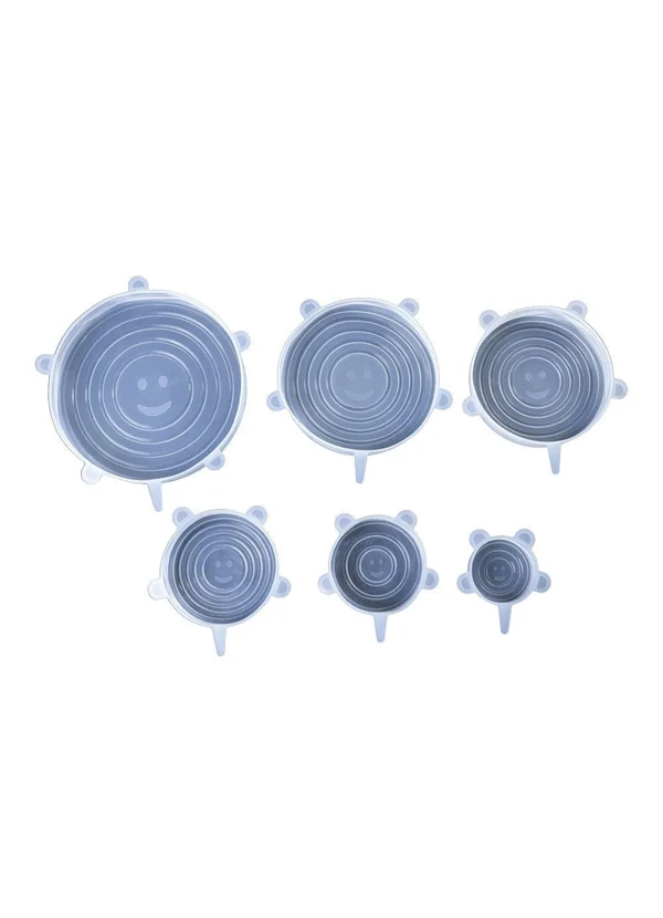 Mundo Lar - Kit Tampas de Silicone Transparente 6 Peças 4