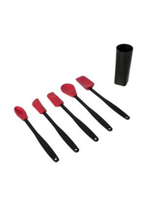 Lar e Lazer - Kit Utensílios de Cozinha Vermelho 6 Peças - LAR E LAZER