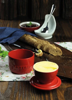 Ceraflame - Manteigueira Francesa Vermelha 250 G - CERAFLAME