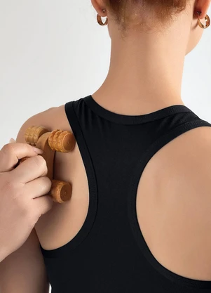 Lar e Lazer - Massageador Carrinho Corporal Madeira - LAR E LAZER