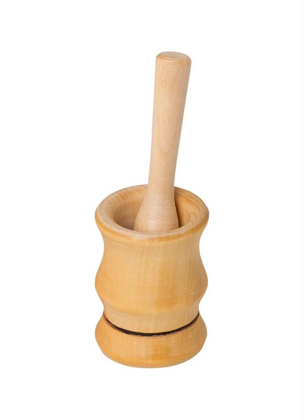 Lar e Lazer - Pilão com Socador Em Madeira 2 Peças 2
