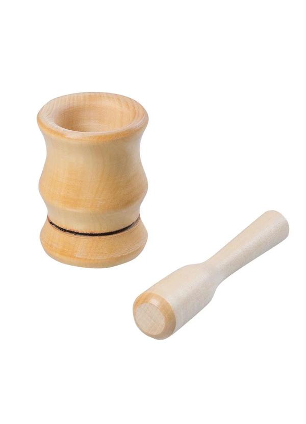Lar e Lazer - Pilão com Socador Em Madeira 2 Peças 3