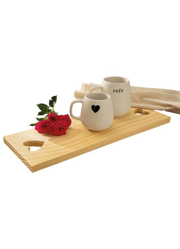 Lar e Lazer - Tábua Decorativa Alça Coração 1 Peça